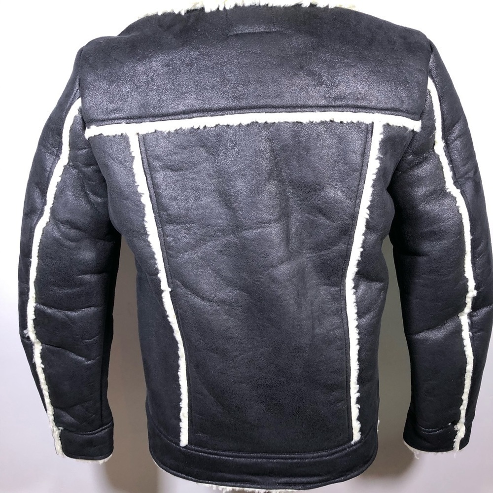 Asos Sherpa Lined and Trimmed Black Jacket - Picture 12 of 15